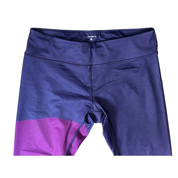 Layer 8 Colorblock Activewear Leggings Sz Large Quick-Dry Stretch Neon - Picture 4 of 9